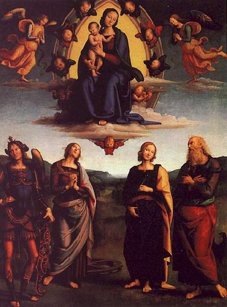 Pietro Perugino The Virgin and Child with Saints oil painting image